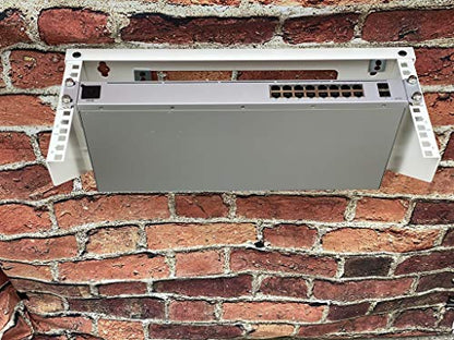 Kenuco 19 Inch Steel Vertical Rack and Wall Mountable Server Rack Mount (White-4U) - color: White-4U