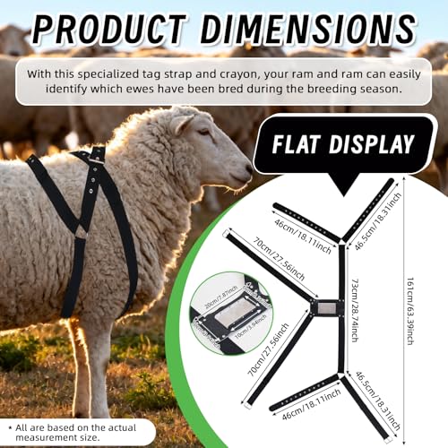 Ram Breeding Marking Harness for Sheep&Goat with Mating Crayon Block Marker