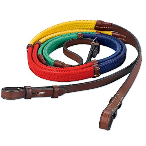 Kincade Pastel Rainbow Reins, Multi Pastel, 5/8"x54" - size: 5/8"x54"
