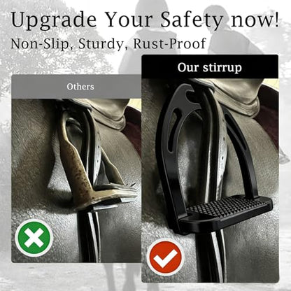 THREE ARCHERS Lightweight English Stirrups for Jumping/Dressage/Trail - color: Black