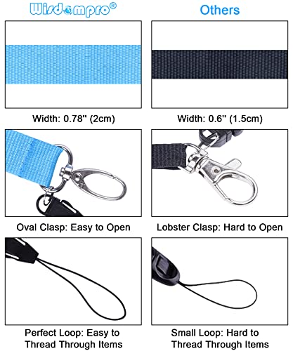 Wisdompro 3 Pack 23 inch Neck Strap Lanyards - Purple, Hot Pink, Light Blue - color: 3pack(purple, Hot Pink & Light Blue)