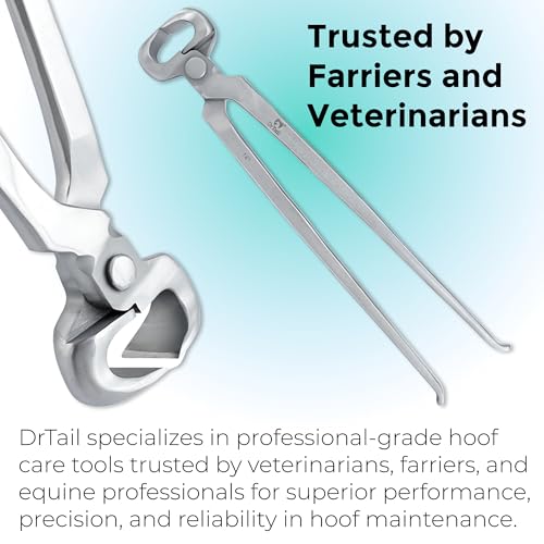 14" Hoof Nipper, Carbon Steel & Chrome Vanadium Farrier Tool for Horses – Durable, Sharp & Rust-Resistant - size: 14"Hoof Nipper