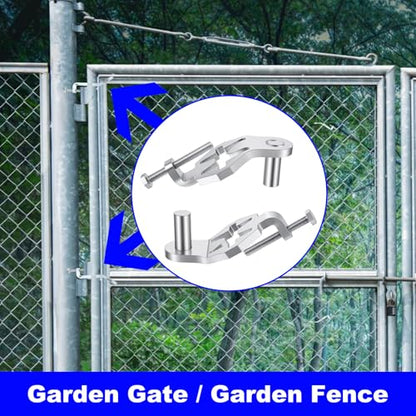 T-Post Gate Hinge Pins Heavy Duty 5/8 Inch 2 Pack T Post Gate Hinge Kit for Farm Garden Backyard Gates Hanger Easy Install