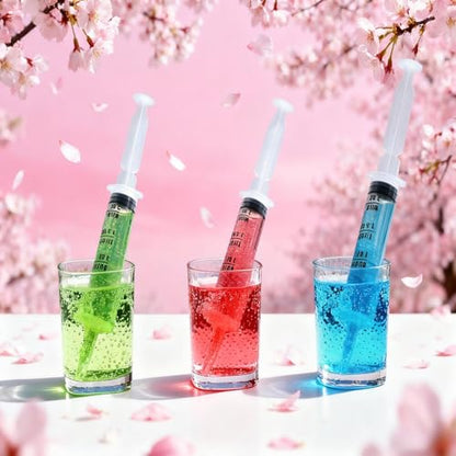 50 PACK 2 oz Party Jelly Syringes Shot with Lids, Large Reusable Party Jelly Shot for Thanksgiving Day, Christmas Wedding Bachelorette Parties (Clear)
