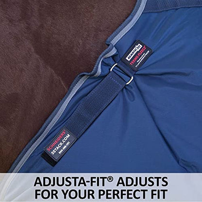 Dura-Nylon Tekno-Fleece Stable Horse Blankets & Sheets | V-Free Pressure Free Wither | Adjustable Leg Strap Horse Sheets | Comfortable Horse Blankets for Winter - size: 76
