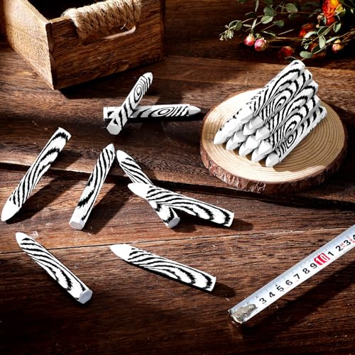 Tudomro 24 Pcs Lumber Crayons Bulk Wax Tire Marker Drawing Crayons for Marking on Lumber Metal Wood Carton Ceramics Glass Plastic, 3.94 x 0.55 Inch (White) - color: White