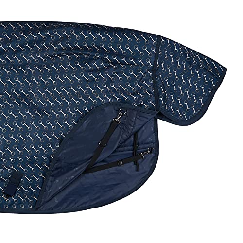 Horze Avalanche Heavyweight Combo Turnout Blanket 350g - Dress Blue/Bronze - 75 in - color: Dress Blue/ Bronze, size: US 75 in (EU 140 cm)