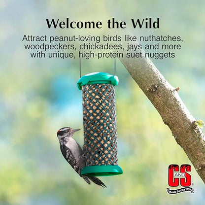 C&S Peanut Suet Nuggets, Bird Suet for Woodpeckers, 8 Pound (Pack of 1) - size: 8 Pound (Pack of 1)