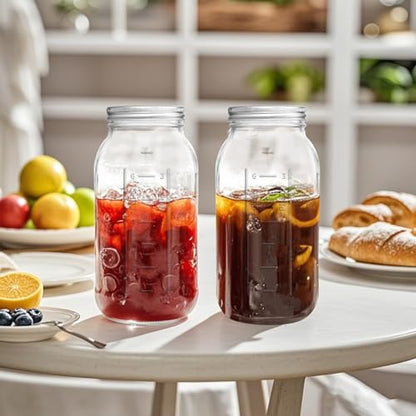 eleganttime 64 oz Mason Jar Wide Mouth 3 Pack,Large Half Gallon Mason Jar with Airtight Lid,Big 1/2 Gallon Big Mason Jars for Canning,Pickling, Fermentation and Preservation - color: 3pcs-64oz