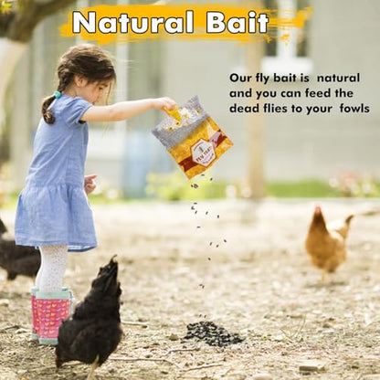 Large Hanging Fly Traps Outdoor with Dissolvable Bait Refills-6 Pack - size: 6 Packs