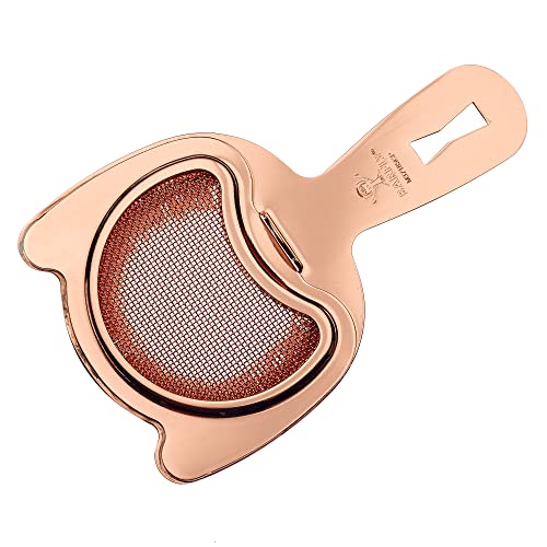 Barfly Fine Mesh Spring Strainer, Copper Plated - color: Copper