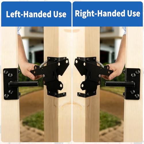 Self Closing Gate Hinges and Latch Kits for Vinyl/Wooden Fence Gates