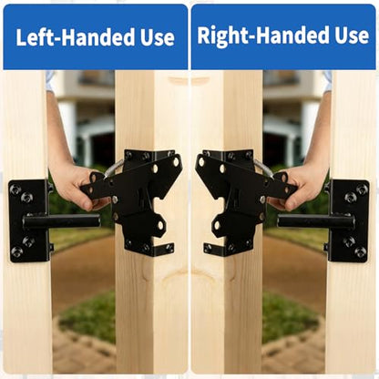 Self Closing Gate Hinges and Latch Kits for Vinyl/Wooden Fence Gates
