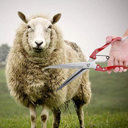 Generic Manual Stainless Steel Sheep Shears, with Spring Loaded Detachable Blade, for Livestock Trimming Shearing Sheep Rabbits Horses Pets
