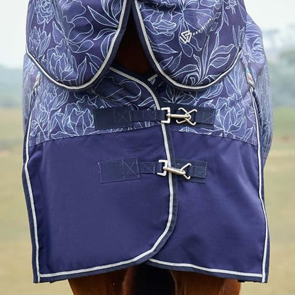 WeatherBeeta ComFiTec Limited Edition Turnout Detach-A-Neck 220g, Floral Print, 75" - size: 75"