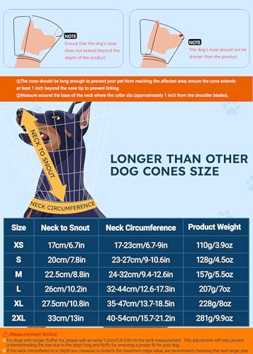 Soft Dog Cone Collar for Large Dogs After Surgery Adjustable - color: Blue, size: M (Neck Girth: 9.5-12.7in)