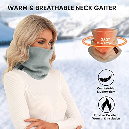 TICONN Neck Gaiter for Men Women, Cooling Bandana Face Mask Cover Gator - color: Chiseled Stone-2pk, style: Fleece