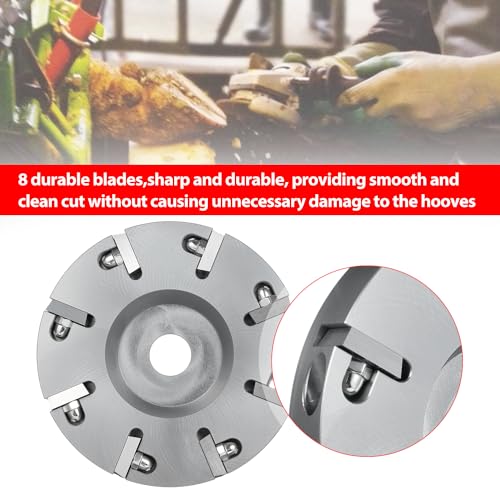 8 Blades Livestock Hoof Trimming Grinding Wheel Sheep Cattles Horses Cow Trimming Plate Wood Carving Disc Aluminum Alloy Electric Angle Grinder Attachments Tool