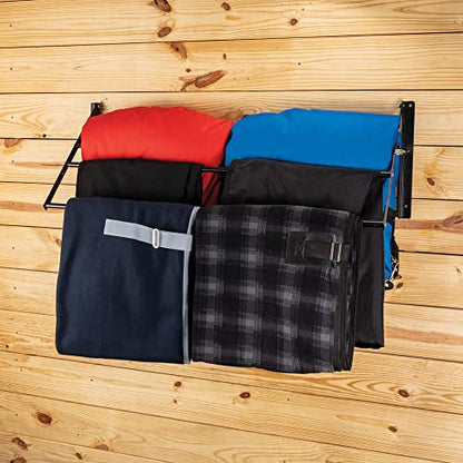 EASY-UP Tiered Mountable Collapsible Blanket/Pad Rack | Maximizes Stable Space | Keeps Tack Organized | Collapsible Design | Durable Construction | 5-Year Warranty