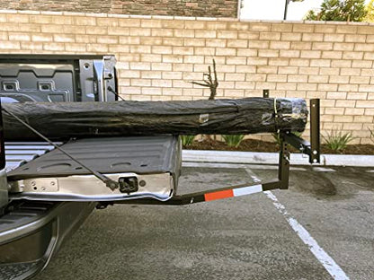 MaxxHaul 70231 Hitch Mount Pick Up Truck Bed Extender For Ladder, Rack, Canoe, Kayak, Long Pipes and Lumber) , Black , 37 x 19 x 3 inches - size: 37 x 19 x 3 inches