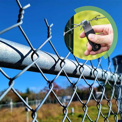 Heavy Duty Fence Wire Twister for T Post Clips - Stainless Steel T Post Winder for Barbed Wire,Farm Fencing,Livestock Fencing (2 Pack)