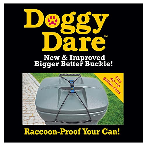 Trash Can Lock - Large - Fits 45 Gallon Trash Cans - Perfect for Dogs, Raccoons, Opossums - Bungee Cord Design Makes Install Simple (Trash Can NOT Included) - size: Large 40-60 Gallon