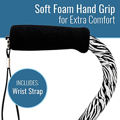DMI Adjustable Designer Cane with Offset Handle - color: Zebra, size: 1 Count (Pack of 2)