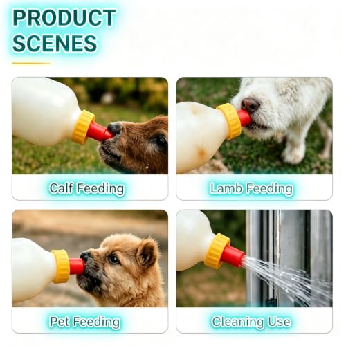15Pcs Lamb Feeding Nipples – Easy-Clean Pacifiers for Goats & Sheep