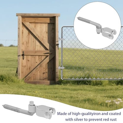 4 Pieces Heavy Duty Farm Gate Hinge Kit, Galvanized Steel Rustproof Hinges with 5/8 Inch Pins for Wood/Metal/Fence Gates, High Load Bearing Capacity