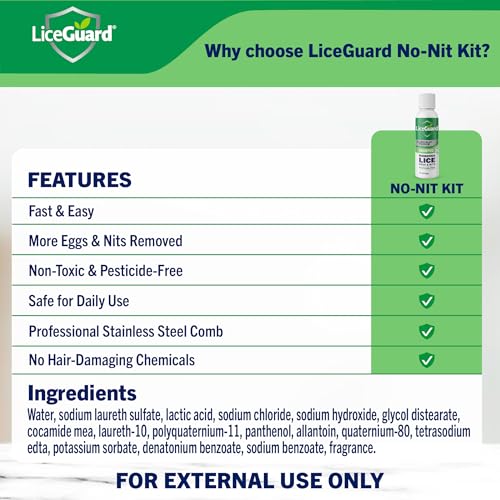 LiceGuard No-Nit Kit, Lice Treatment for Kids & Adults