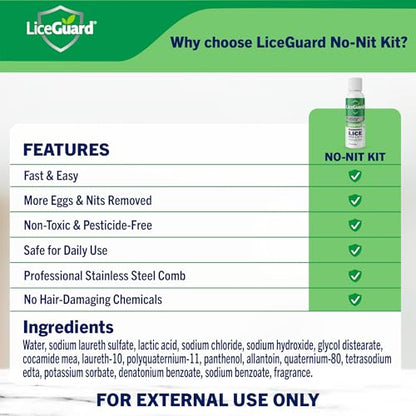 LiceGuard No-Nit Kit, Lice Treatment for Kids & Adults