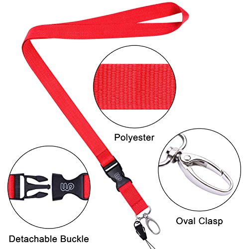Wisdompro Office Lanyard, 5 Pack 23 inch Neck Strap Lanyard, Watermelon Red - color: 5pack Watermelon Red