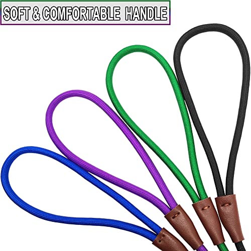 Small Dog Leash 1/4" by 6/8/10FT Lightweight Strong Rope Leash - color: dark blue, size: 1/4" x 8'