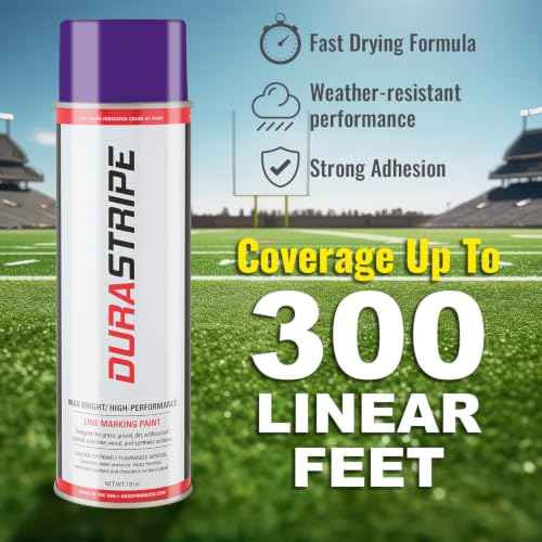 Athletic Field Marking Paint - (CASE) 12/18 Ounce Cans. The Most durable line marking paint available! Several colors to choose from. (Royal Purple) - color: Royal Purple