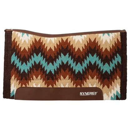 Weaver Equine Synergy Contoured Performance Saddle Pad - color: Stampede-Brown/Sand, size: 32" x 34"