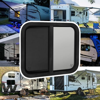 30"W x 24"H RV Windows for Cargo Trailer Camper,Tinted Horizontal Sliding - size: 30"W x 24"H