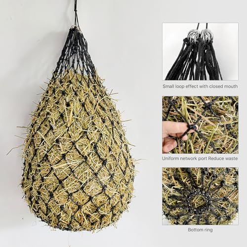 2Pcs Hay Nets for Horses, 40"Heavy Slow Feed Hay Nets for Horses Goat Sheep