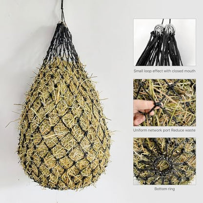 2Pcs Hay Nets for Horses, 40"Heavy Slow Feed Hay Nets for Horses Goat Sheep