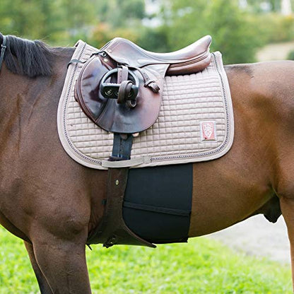 HORZE Elastic Protective Belly Guard | Anti-Rub and Anti-Chafe Girth Band for Horses - Black - Pony - size: Pony