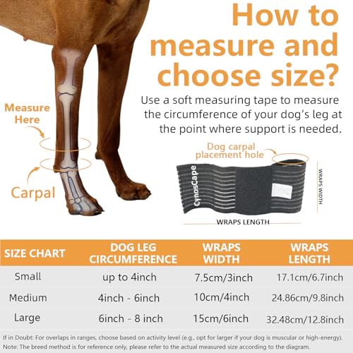 Rear Leg Hock Joint Compression Wrap – Knee Brace for Back Leg Support in Dogs - size: Small