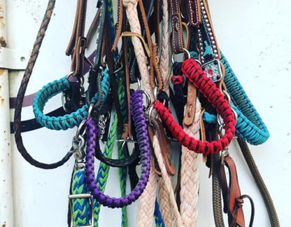 Side Pull Hackamore bitless Bridle Attachment Purple with Your Choice of Black or Brown Chinstrap