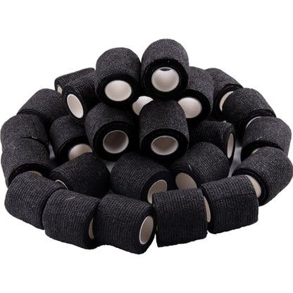 BQTQ 40 Rolls Self Adhesive Bandage Wrap 2 inch Self Adherent Tapes(Black) - color: Black, size: 2 Inch