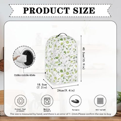 Green Leaf Kitchen Appliance Covers Food Processor Cover Polyester Coffee Maker Cover or Toaster Cover Stain Resistant Blender Cover for Stand Mixer Kitchen Home Soft - color: Green Leaf