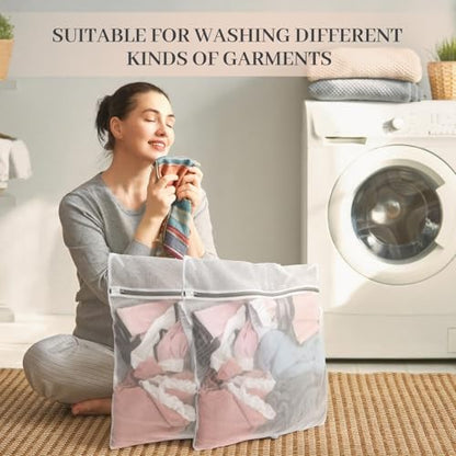 Nuenen 36 Pcs Mesh Laundry Wash Bags with Zipper Machine Washable Lingerie Bags for Washing Delicates Clothes Garment Underwear Blouse Hosiery Socks Travel (23 x 23 Inches,Gray) - color: Gray, size: 23 x 23 inches