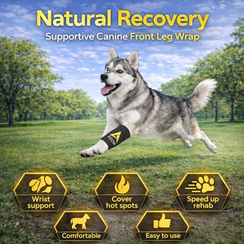 AGON® Pair Dog Canine Front Leg Brace Paw Compression Wraps with Protects Wounds Brace Heals and Prevents Injuries and Sprains Helps with Loss of Stability Caused by Arthritis (XX-Small/X-Small) - size: XX-Small/X-Small