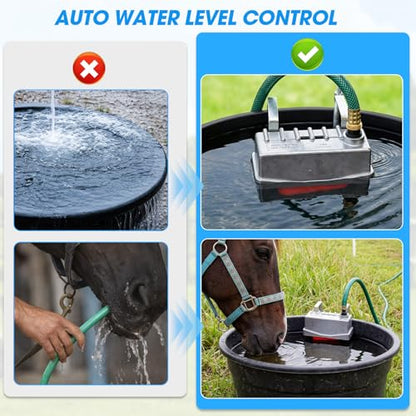 Threlaco 2 Pack Float Valve Automatic Water Level Control for Tank,Aluminum | Auto-fill Trough Float for Livestock Cattle Goat Horse, Stock Tank Pond Reservoir Aquarium, Threaded Connection Waterer
