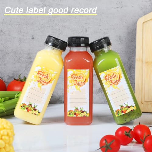 30pcs 10oz Empty Plastic Juice Bottles with Tamper Evident Caps - size: 10 ounces