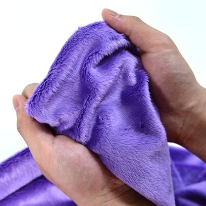 Surf turtle Purple Super Soft Minky Fabric by The Yard, 36"x60" - color: Purple