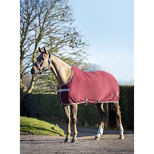 LeMieux Arika Jersey-Tek Fleece - Cooling- Blanket - Burgundy - 84" - color: Burgundy, size: 84"