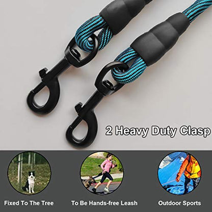 50FT Dog Tie-Out Rope + Bungee Dog Leash Extension
